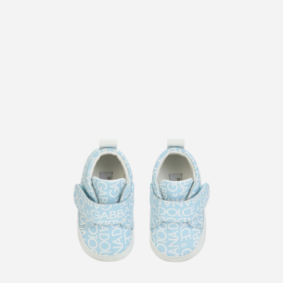 Dolce & Gabbana Dg-print High-top Sneakers In Azure