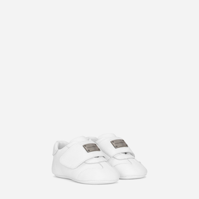 Shop Dolce & Gabbana Nappa Leather Sneakers In White