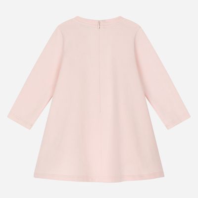 Shop Dolce & Gabbana Interlock Midi Dress With All-over Logo Print In Pink