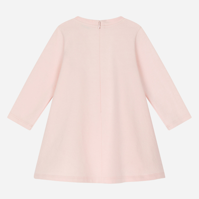 Dolce & Gabbana Interlock Midi Dress With All-over Logo Print In Pink