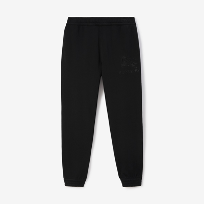 Shop Burberry Cotton Jogging Pants In Black