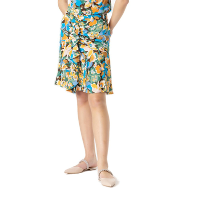 Shop M Missoni Floral Printed Pleated Mini Skirt In Multi