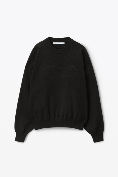 Shop Alexander Wang Pullover Sweater In Ribbed Chenille In Black