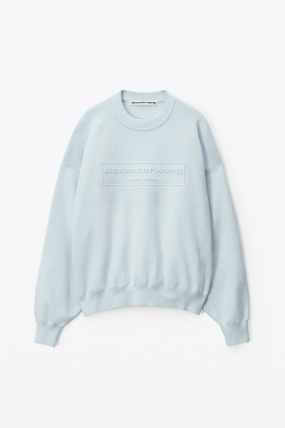 Shop Alexander Wang Pullover Sweater In Ribbed Chenille In Ariel Blue