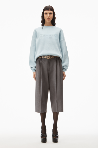 Shop Alexander Wang Pullover Sweater In Ribbed Chenille In Ariel Blue