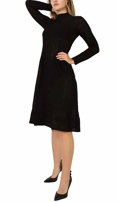 Shop M Missoni Lace Detailed Midi Dress In Black
