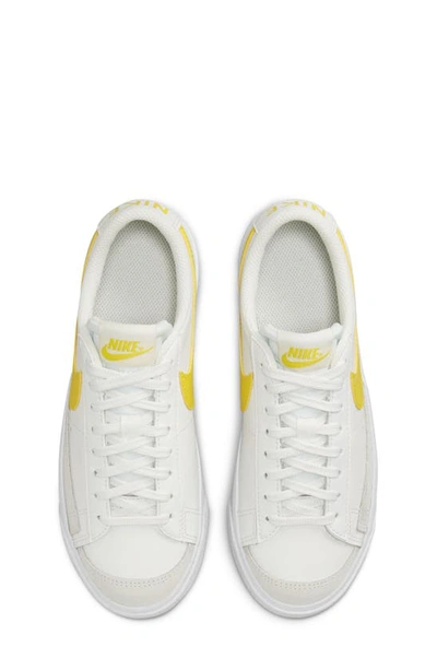 Shop Nike Kids' Blazer Low '77 Low Top Sneaker In White/ White/ Opti Yellow