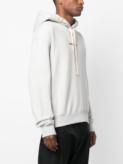 Shop Jil Sander Logo Cotton Hoodie In Grey