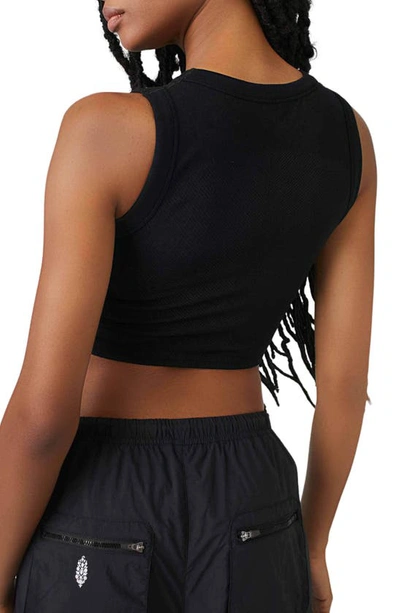 Fp Movement Free Throw Crop Muscle Tank Top In Black