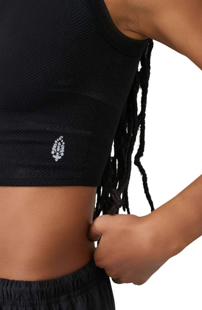 Fp Movement Free Throw Crop Muscle Tank Top In Black