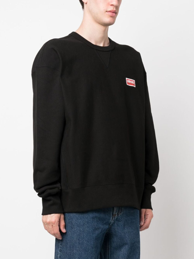Shop Kenzo Paris Cotton Sweatshirt In Black