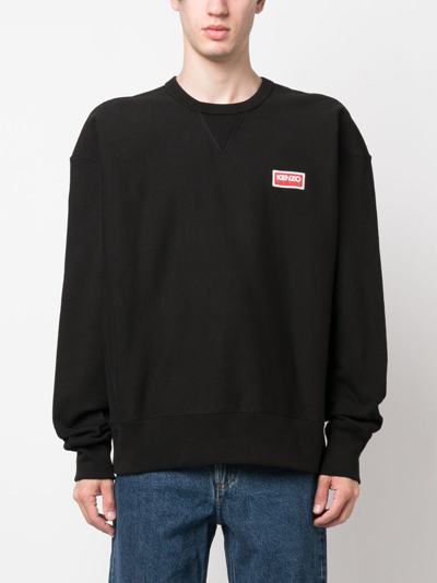 Shop Kenzo Paris Cotton Sweatshirt In Black