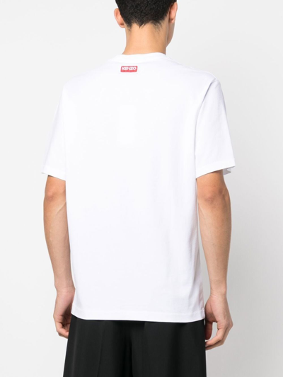 Shop Kenzo Boke Flower Cotton T-shirt In White