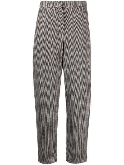 Shop Emporio Armani High-wasited Trousers In Grey