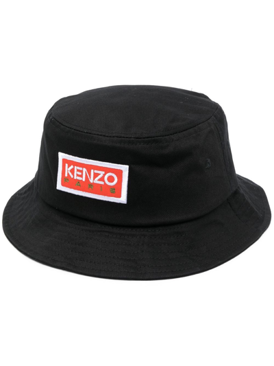 Shop Kenzo Paris Bucket Hat In Black