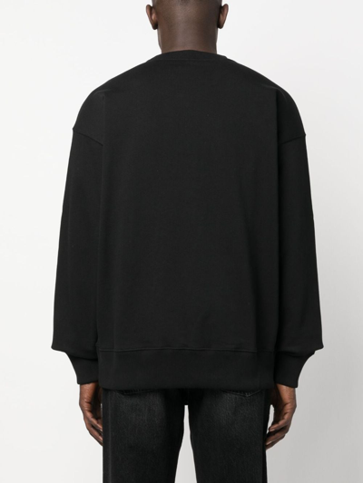 Shop Kenzo Logo Cotton Sweatshirt In Black