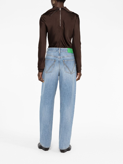 Shop Bottega Veneta High-wasited Denim Jeans In Blue