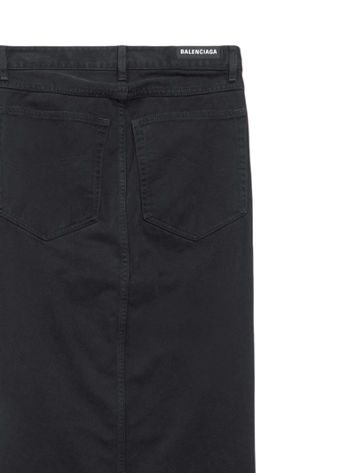 Shop Balenciaga Long Skirt In Black