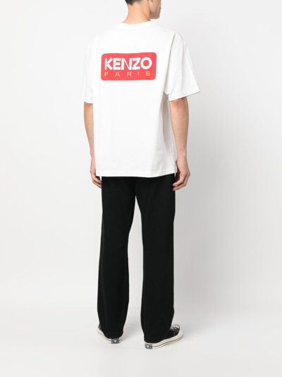 Shop Kenzo Paris Oversized Cotton T-shirt In White