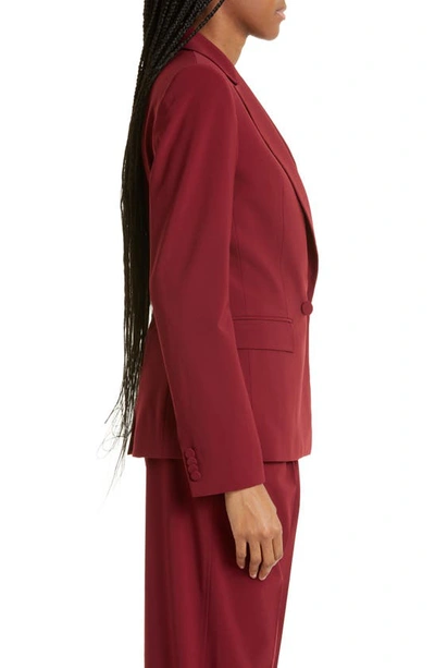 Shop Aknvas Arken Double Breasted Blazer In Bordeaux