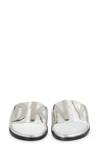 Shop Dkny Waltz Flat Sandal In Silver