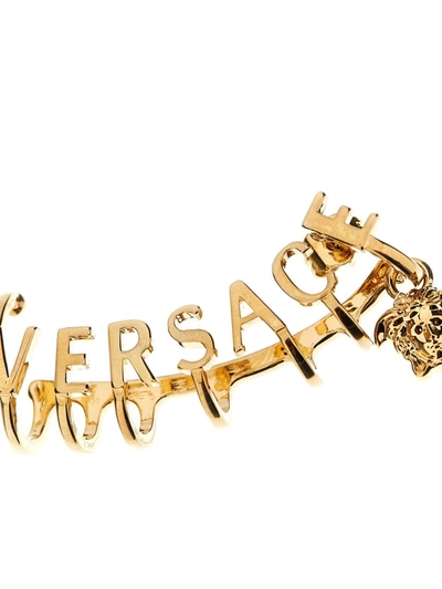 Shop Versace 'medusa' Earcuffs In Gold