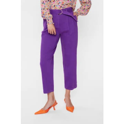 Shop Numph | Cairo Cropped Pants In Purple