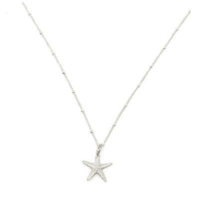 Shop Dainty London Starfish Necklace In Metallic