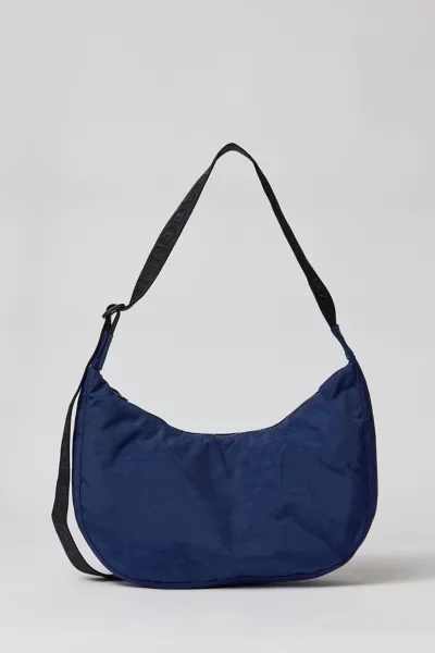 Shop Baggu Medium Nylon Crescent Bag In Navy