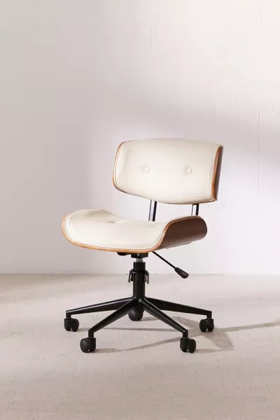 Shop Urban Outfitters Lombardi Adjustable Desk Chair In Cream At