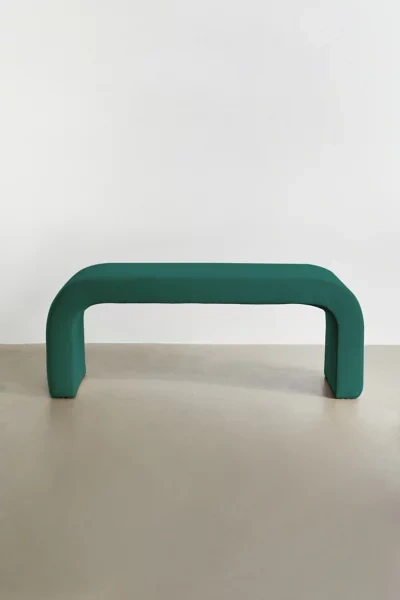 Shop Urban Outfitters Sienna Velvet Bench In Green