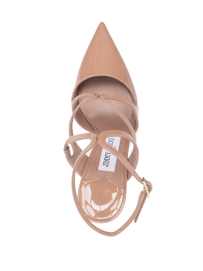 Jimmy Choo Azia 95mm Patent-finish Leather Pumps In Pink