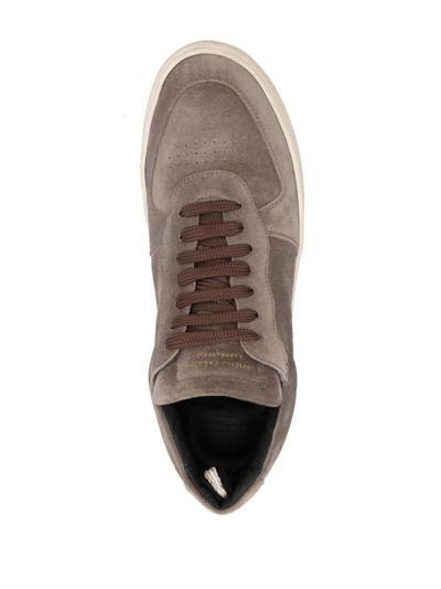 Shop Officine Creative Low-top Leather Sneakers In Green