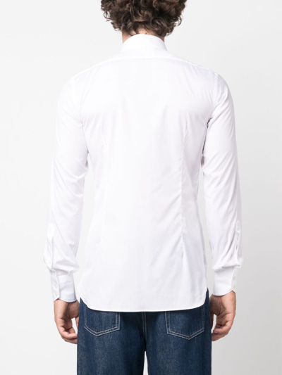 Shop Tom Ford Long-sleeve Cotton Shirt In 白色