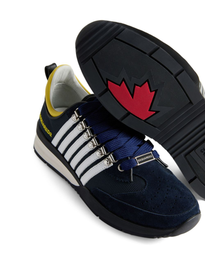 Dsquared2 Striped Low-top Sneakers In 蓝色
