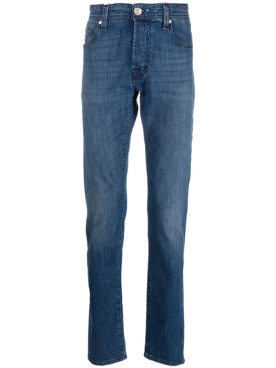 Shop Sartoria Tramarossa Leonardo D214 Straight-leg Jeans In 蓝色