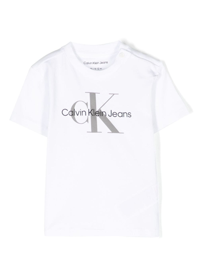 Shop Calvin Klein Logo-print Cotton Tracksuit Set In Grey