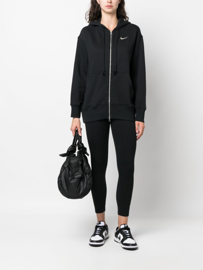 Nike Women's  Sportswear Oversized Jersey Full-zip Hoodie In Black