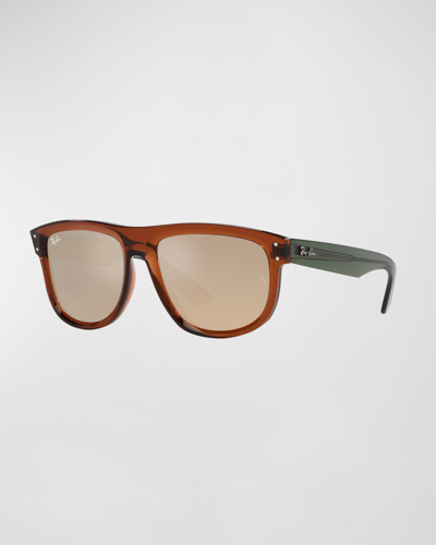 Shop Ray Ban Rbr0501s Boyfriend Reverse Sunglasses, 56mm In Dark Brown