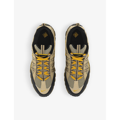Shop Nike Mens Wheat Grass Yellow Ochre Air Humara Chunky-sole Mesh And Leather Low-top Trainers