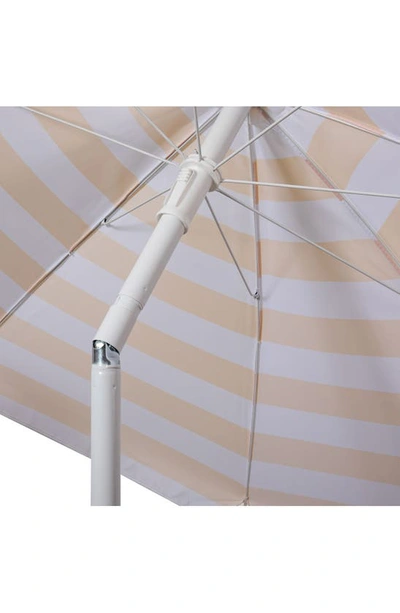 Picnic Time Yellow Cabana Stripe Portable Beach Umbrella In Yellow
