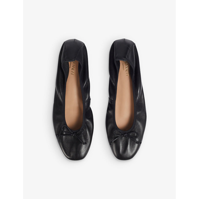 Shop Lk Bennett Trilly Patent Leather Ballerina Flats In Bla-black