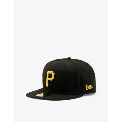 Shop New Era Men's Black 59fifty Pittsburgh Pirates Brand-embroidered Twill Cap