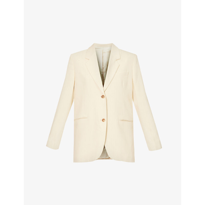 Totême Toteme Tailored Single-breasted Blazer In Cream