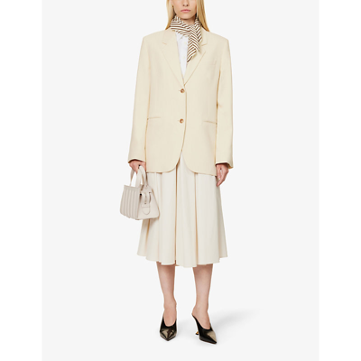 Totême Toteme Tailored Single-breasted Blazer In Cream