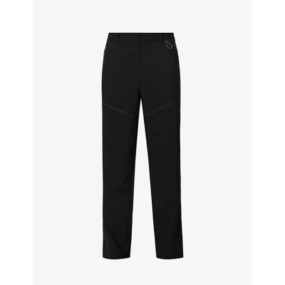 Shop Oamc Men's Black Shasta Tapered Mid-rise Woven Trousers