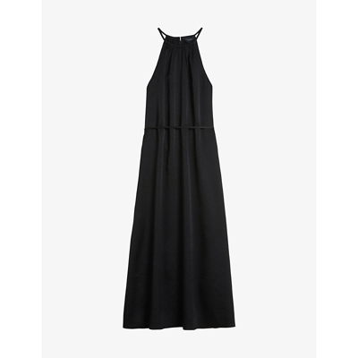 Shop Ted Baker Women's Black Roxieyy Halterneck Crepe Midi Dress