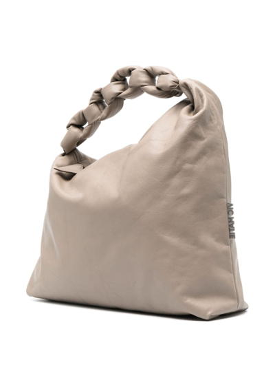 Shop Vic Matie Chain-strap Leather Shoulder Bag In Neutrals