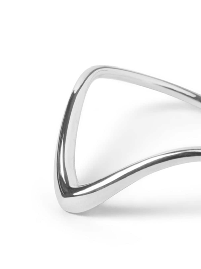 Shop The Alkemistry 18kt White Gold Wave Ring In Silver