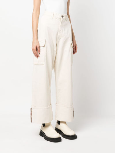 3x1 High-waist Wide-leg Jeans In Neutrals